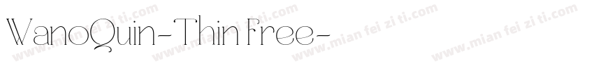 WanoQuin-Thin Free字体转换